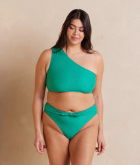 The Tie Belt High Leg Mid Rise Bottom - Seaglass