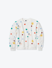 The Kids’ Softest French Terry Set - Scatter Stars in White Sand