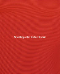The RippleRib Mid Rise Bikini Bottom - Lava