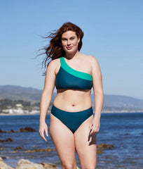 The Sidestroke Bikini Top - Seaglass & Seaweed